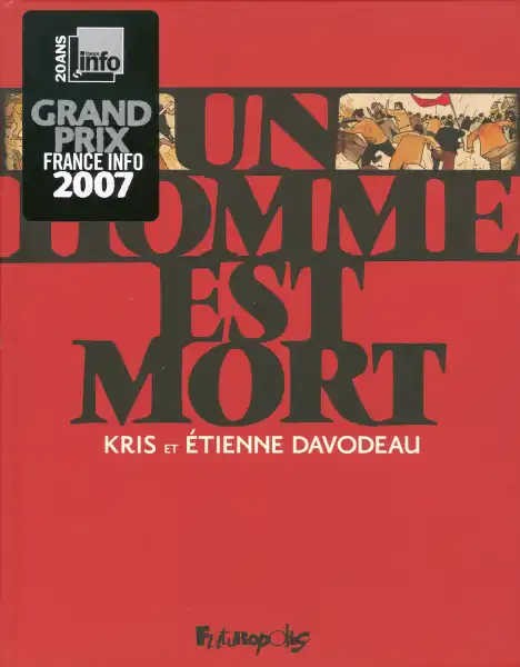 Un homme est mort Couverture Un homme est mort